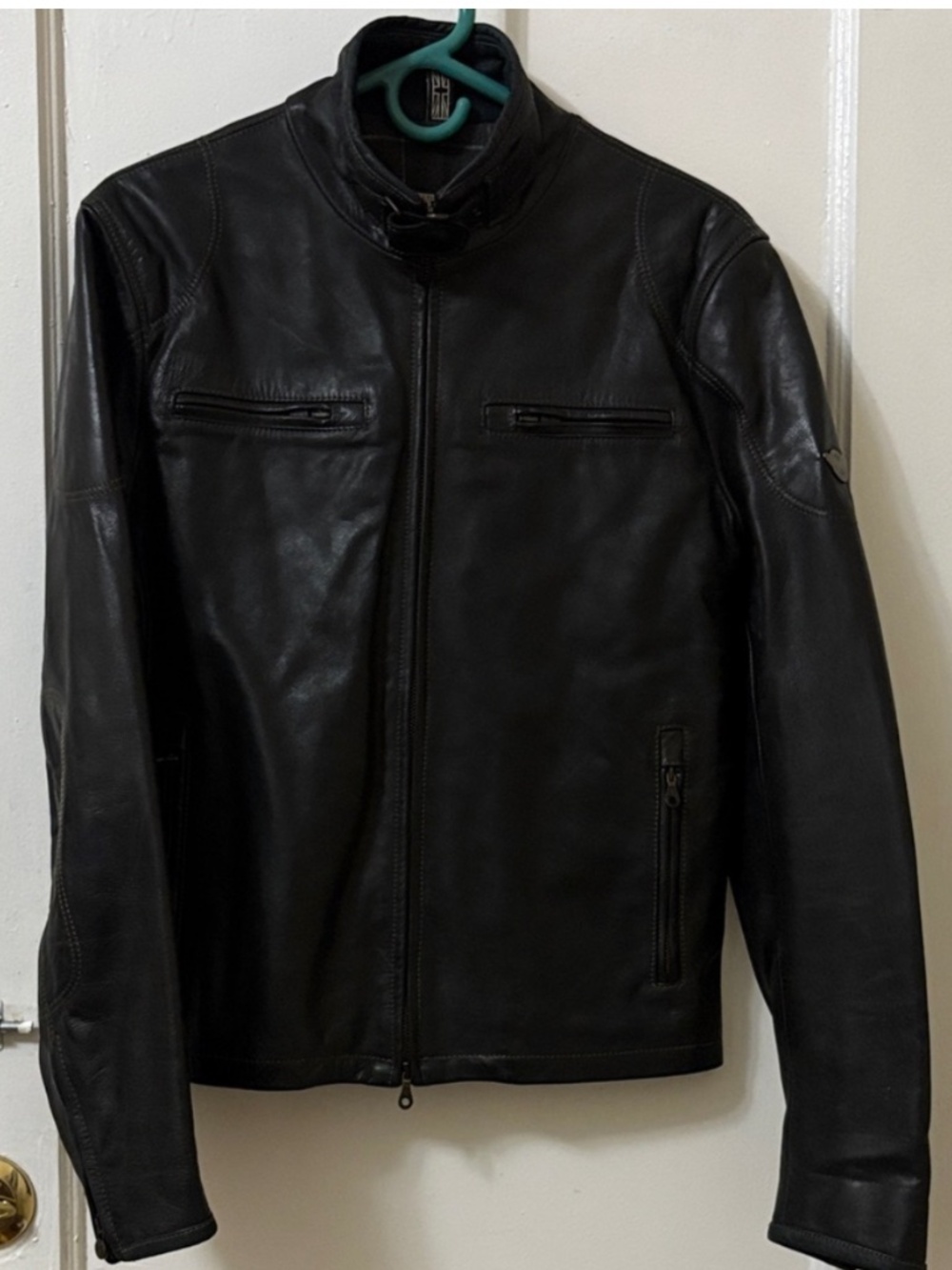 MATCHLESS MOTORCYCLE BLACK LEATHER MEN'S JACKET SIZE : M